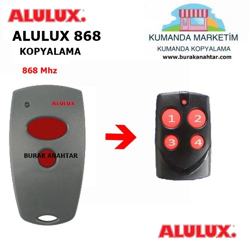 ALULUX 868 KUMANDA KOPYALAMA alulux 868 remote control copy